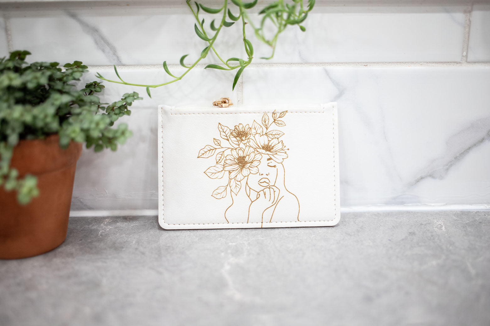 White Change Purse - Wallet-6