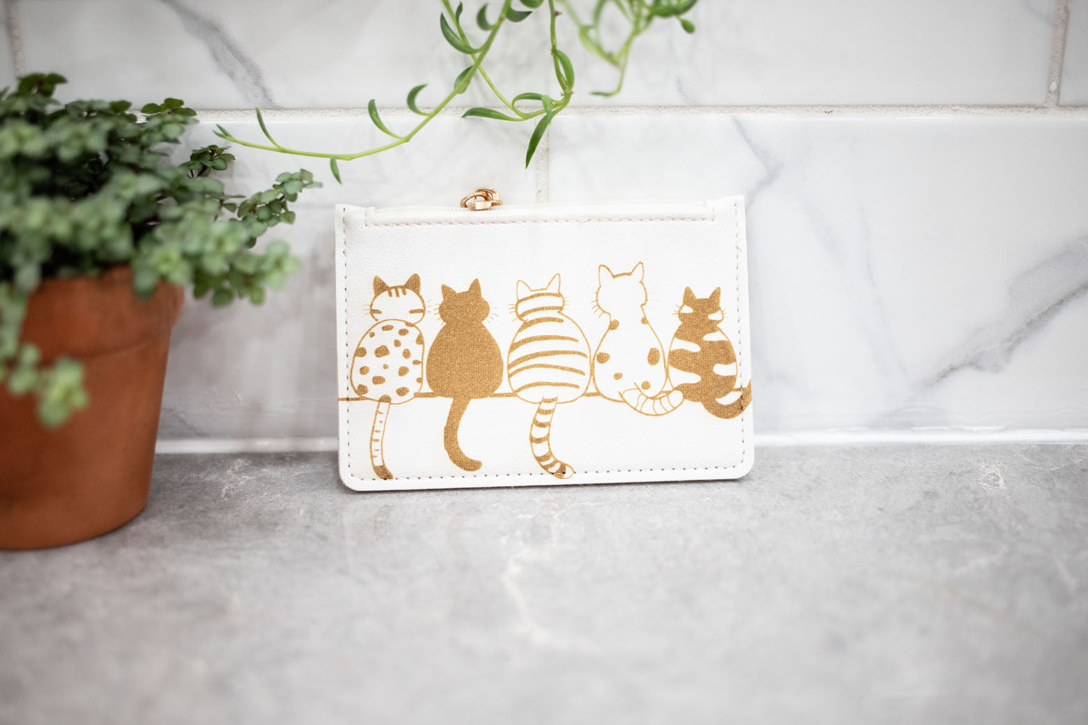 White Change Purse - Wallet-7
