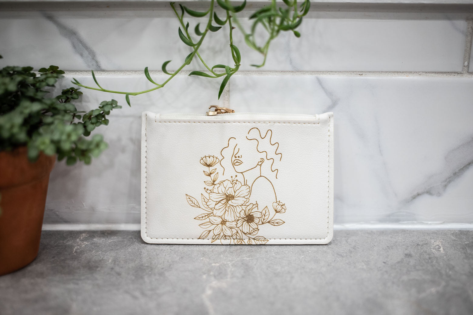 White Change Purse - Wallet-5