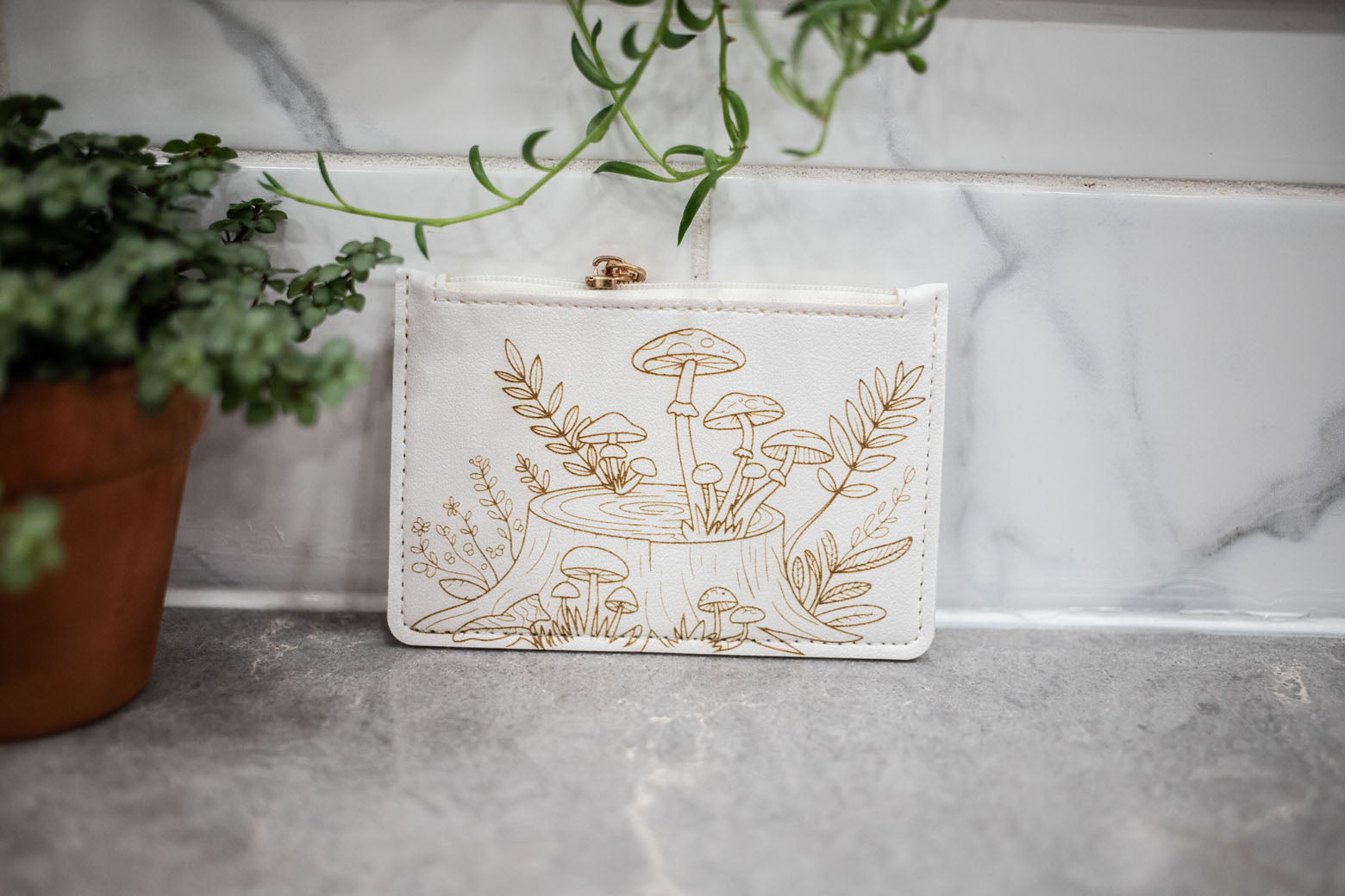 White Change Purse - Wallet-6