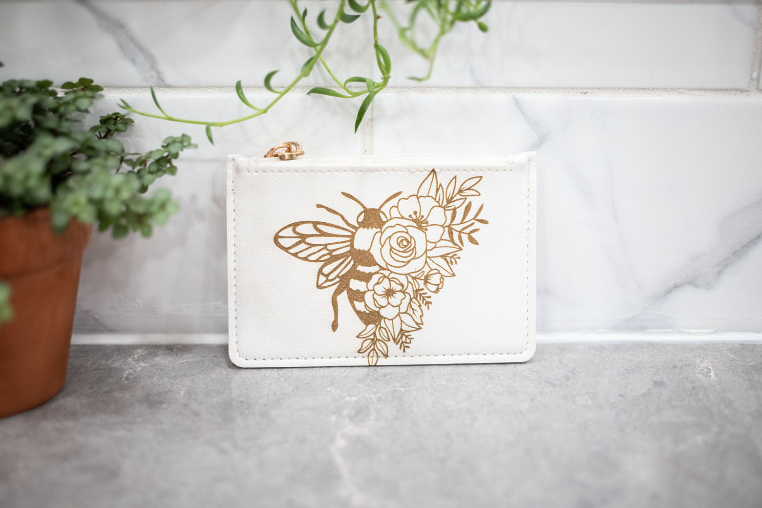 White Change Purse - Wallet-2